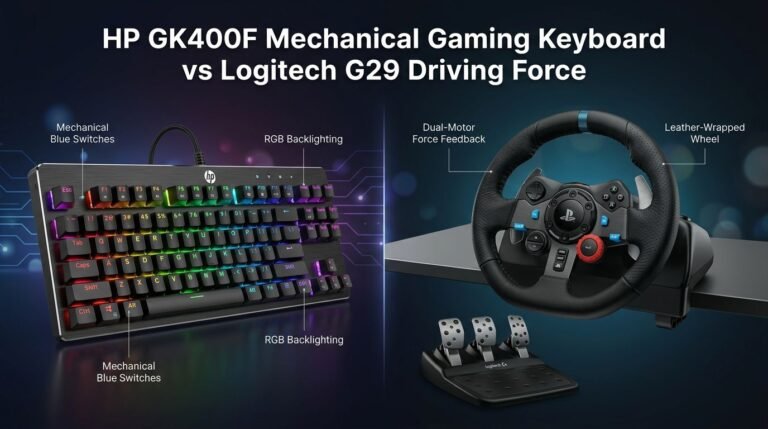 HP GK400F Mechanical Gaming Keyboard vs Logitech G29