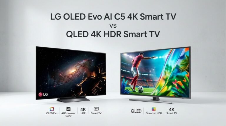 LG OLED Evo AI C5 4K Smart TV vs QLED 4K HDR Smart TV