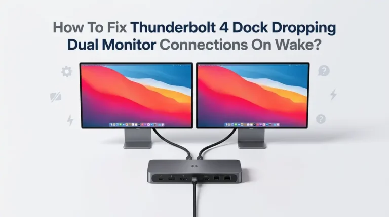 How To Fix Thunderbolt 4 Dock Dropping Dual Monitor Connections On Wake?